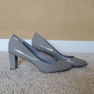 Ralph Lauren Grey Patent Pumps